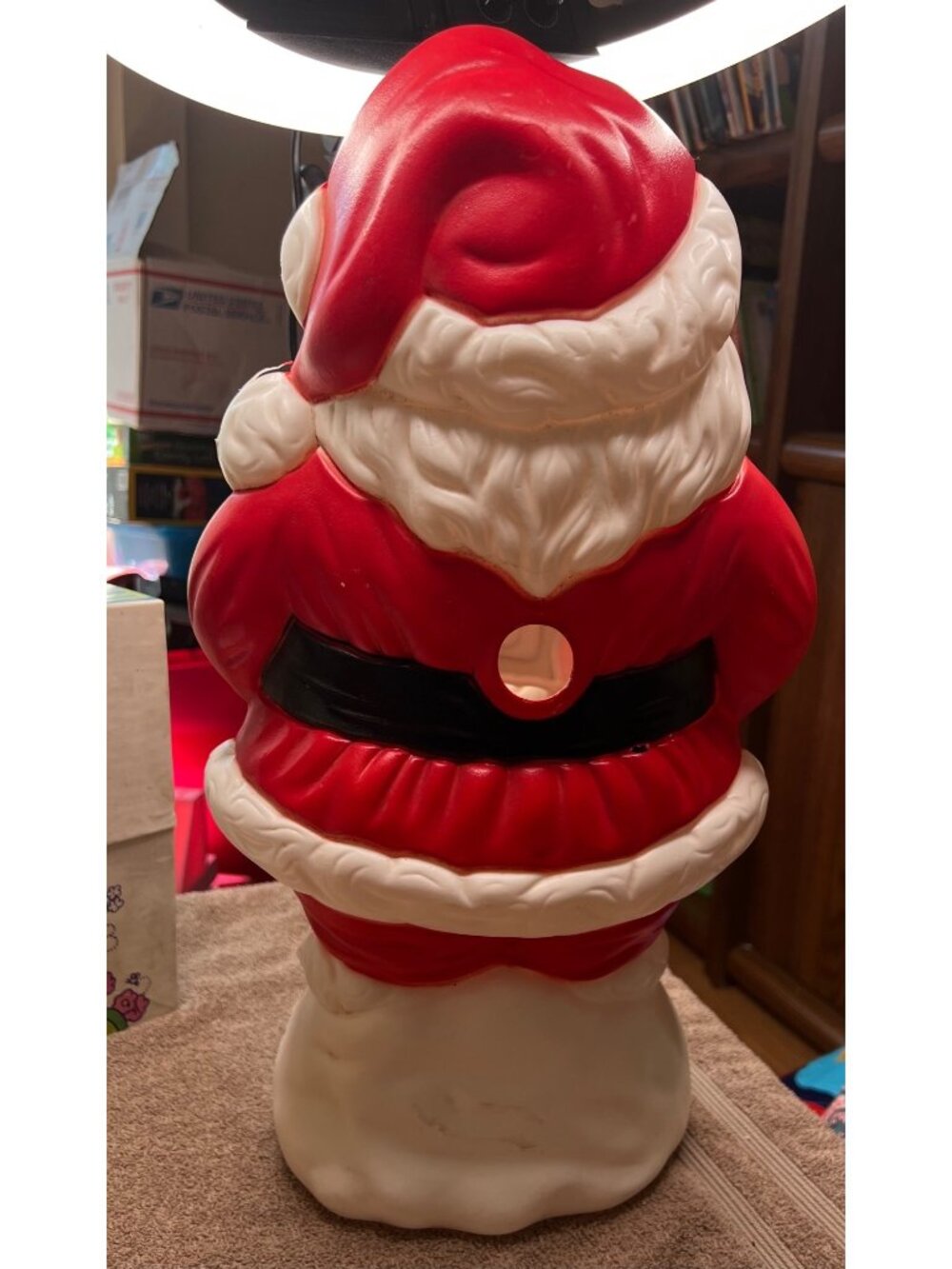 Vintage Santa Claus Blow Mold Decoration 20" Red & White Christmas Holiday Decor - Picture 3 of 7